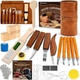 thumbnail image 1 of Kit de tallado en madera K KERNOWO de 32 piezas con bolsa de almacenamiento de poliuretano, 1 of 7