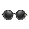 thumbnail image 3 of Gafas de sol redondas con diseño de abeja y letras inglesas retro, 3 of 4