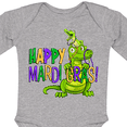 thumbnail image 4 of Inktastic Happy Mardi Gras Big and Little Alligators with Beads Boys or Girls Long Sleeve Baby Bodysuit, 4 of 5