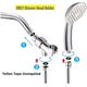 thumbnail image 5 of Soporte de brazo de ducha con acabado cromado, soporte de cabezal universal, piezas de repuesto, soporte ajustable para cabezales de ducha de mano con gancho de pared e interruptor de latón, 5 of 5
