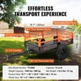 thumbnail image 4 of 1500 Lbs 15 Cu Ft Heavy Duty Steel ATV Dump Trailer, Tow Behind Garden Cart with Removable Sides for Tractors & UTVs, 4 of 5