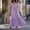Purple, variant on MIANHT Dresses for Women, Plus Size Dresses, Women's V-neck Loose Short Sleeve Solid Mid-Calf Dress Long Dress