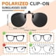 thumbnail image 2 of Gafas de Sol con Clip Polarizado, Lentes de Vidrio, Marco Metálico Redondo, Protección UV400, Anti-Resplandor, Para Usar Sobre Anteojos, 2 of 5