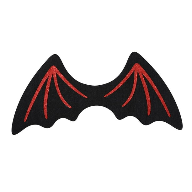 Alas de murciélago decorativas para niños, accesorio para juegos de rol, festivales y cosplay Negro Rojo