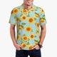 thumbnail image 1 of Fotbe White Polka Dot Sunflower A Camiseta Polo de Golf para Hombre con Estampado – Camisa Deportiva Transpirable con Cuello Abotonado-Large, 1 of 6