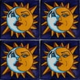 thumbnail image 2 of 4.2x4.2 Sun and Moon Talavera Mexican Tile, Set of 9 pcs, 2 of 3