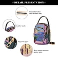 thumbnail image 4 of FORMRS Crossbody Bag for Women Quilted Travel Shoulder Cell Phone Purse with Chain Strap Handbag, Purple Window Scene, 4 of 7