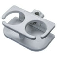 thumbnail image 2 of Extreme Max 3005.5687 Adjustable 2-Drink Mug Cup & Can Holder for Horizontal and Vertical Round Pontoon Rails - White, 2 of 4