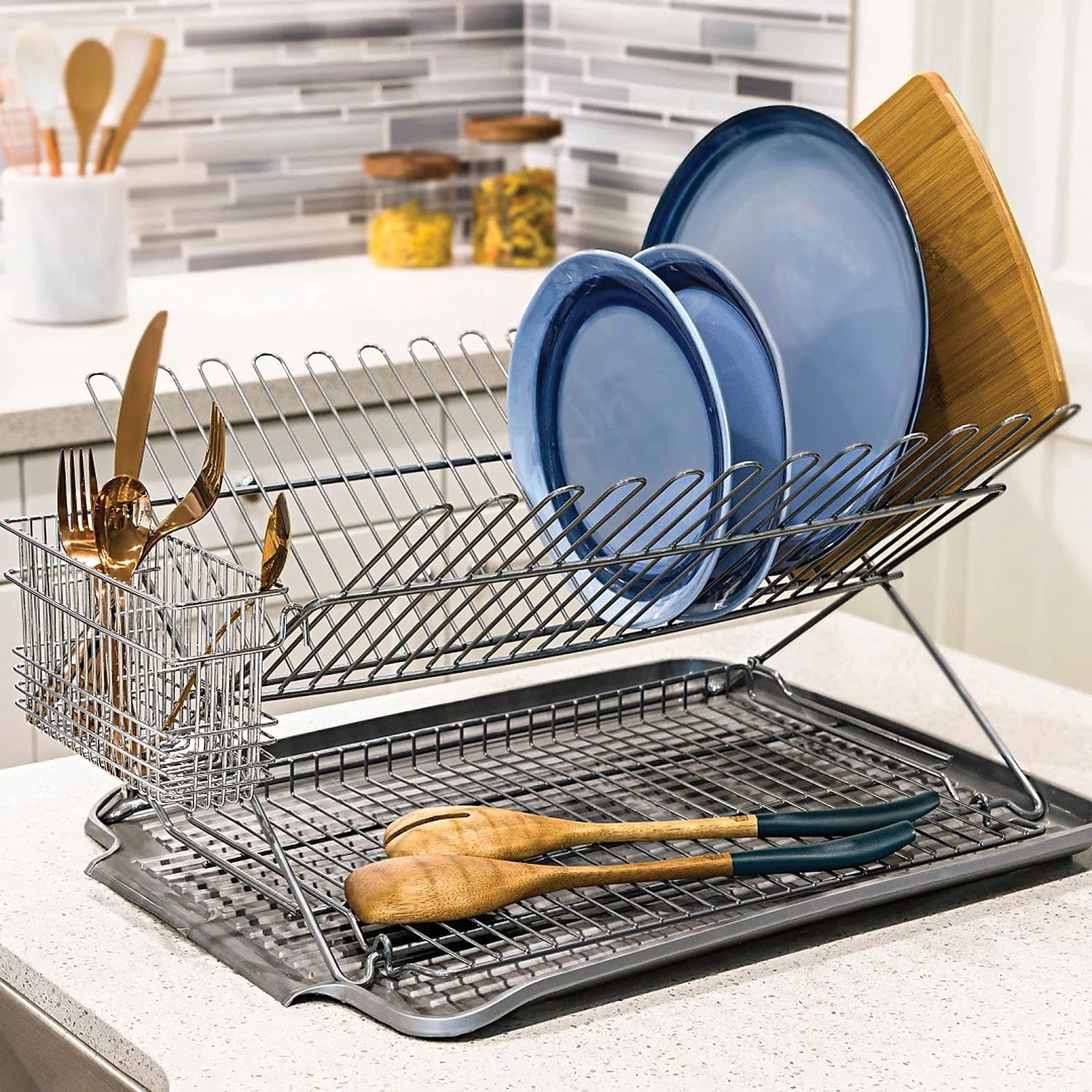 Better Houseware Chrome Cutlery Holder Silver (1431/CR) BTH1431CR
