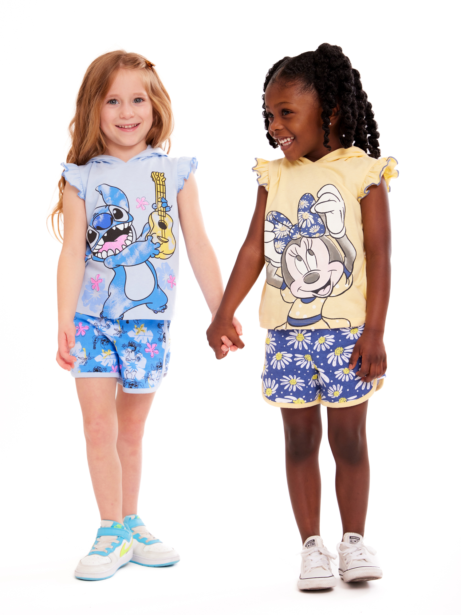 Disney Toddler Girl Stitch Cosplay Graphic Hoodie and Shorts Set, 2-Piece, Sizes 2T-5T