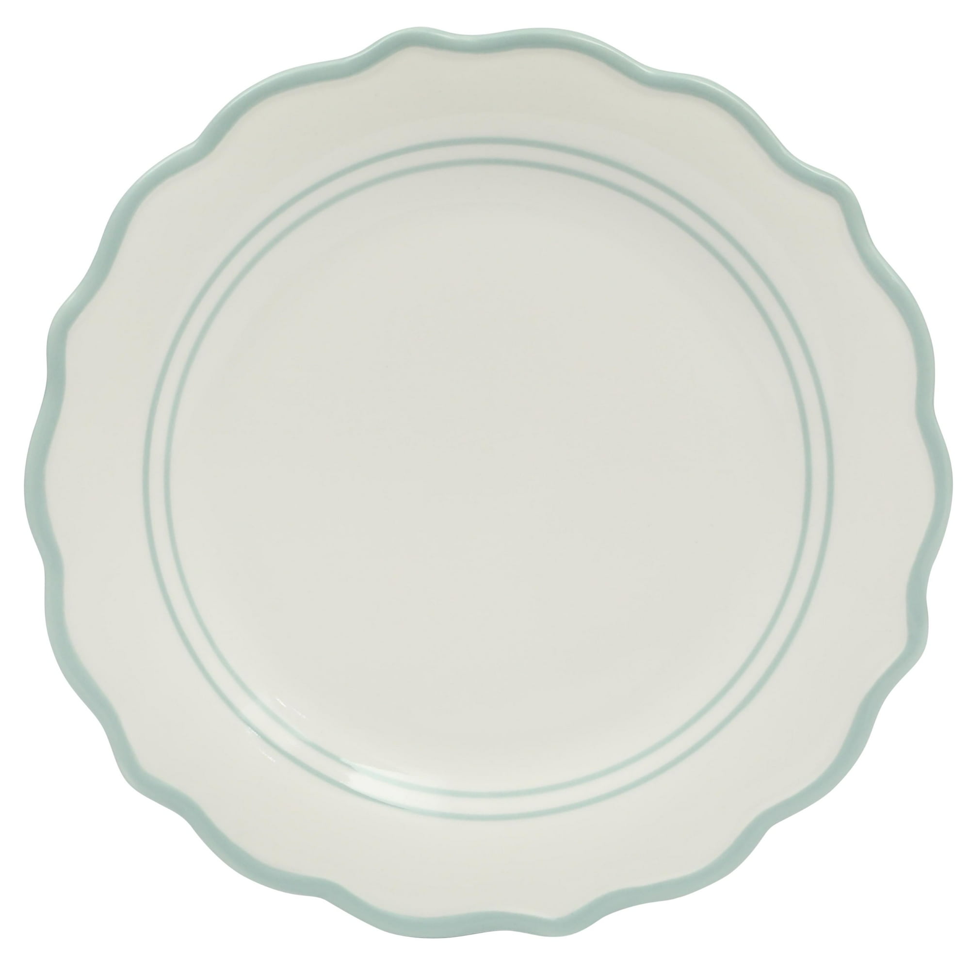 The Pioneer Woman Ainsley 12-Piece Ceramic Dinnerware Set, Sage Blue