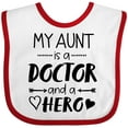 thumbnail image 3 of Inktastic My Aunt is a Doctor and a Hero Boys or Girls Baby Bib, 3 of 4