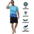 thumbnail image 5 of Weilanxin Men's Swim Shirts Rash Guard UPF 50+ T Shirts Quick Dry Loose Fit Water Surfing Shirt Seagull 2XL, 5 of 8