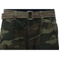 thumbnail image 4 of RAW X Mens Belted 12.5" Inseam Knee Length Cargo Shorts, Olive Camo, 38, 4 of 8