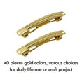thumbnail image 3 of 40 Pack 3.15 Inch Gold Blank Rectangle Metal French Barrette Hair Clips DIY Crafting Clips Snap Hair Clips Ponytail Holder Bun Chignon Twist Hairclips Accessories for Women Girls, 3 of 4