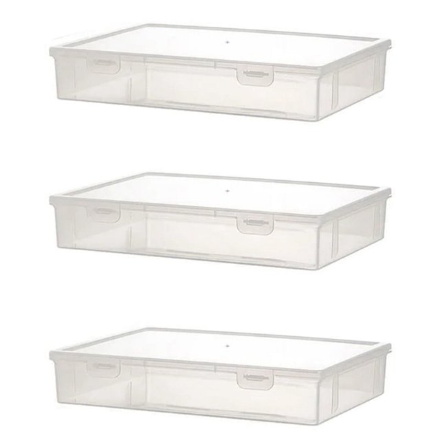 3PCS A4 Size Organiser Book Organiser Office File Box Transparent File Organiser Children'S Puzzle Organisers,M