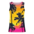 thumbnail image 4 of Dagegui Sleeveless Hawaiian T-Shirt for Men Palm Tree Print Tank Top Big and Tall Gym & Beach Vest Summer Athletic Muscle Tee Yellow 4XL, 4 of 5