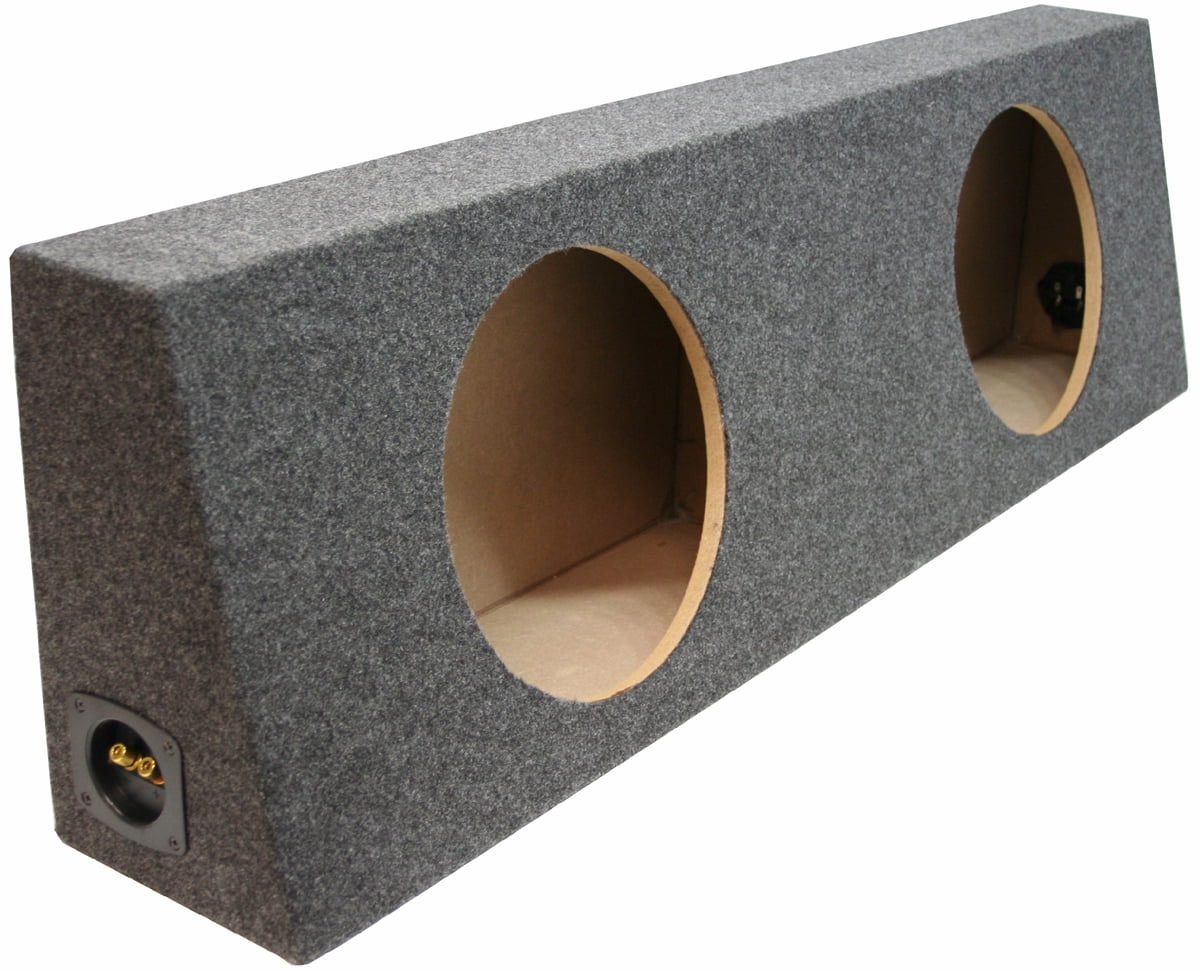 Dual 10 inch Subwoofer Box Sealed Hatchback 3/4" Particle Board 1.24 Cu Ft Air 