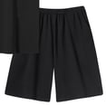 thumbnail image 5 of Ohufall Cotton Short Sets for Men Solid Color Sleeveless V Neck Loose Tops Elastic + Waisted Drawstring Fashion Shorts Casual 2 Piece Sets, 5 of 6