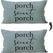 Porch Pillows Covers 12x20,Porch Decor,Farmhouse Porch Decor,Outdoor Pillows,Outdoor Pillow Covers,Outdoor Throw Pillows,Outdoor Waterproof Pillow Covers(Blue)