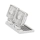 thumbnail image 5 of Ventilador de coche eléctrico y solar, giratorio 360 grados, 3 velocidades, para escritorio cabezas dobles blancas, 5 of 8