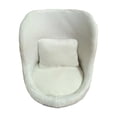 thumbnail image 3 of Mini sofá para posar, silla para fotos infantiles, silla pequeña, bonita, cómoda y decorativa para bebés. Blanco con almohada, 3 of 9