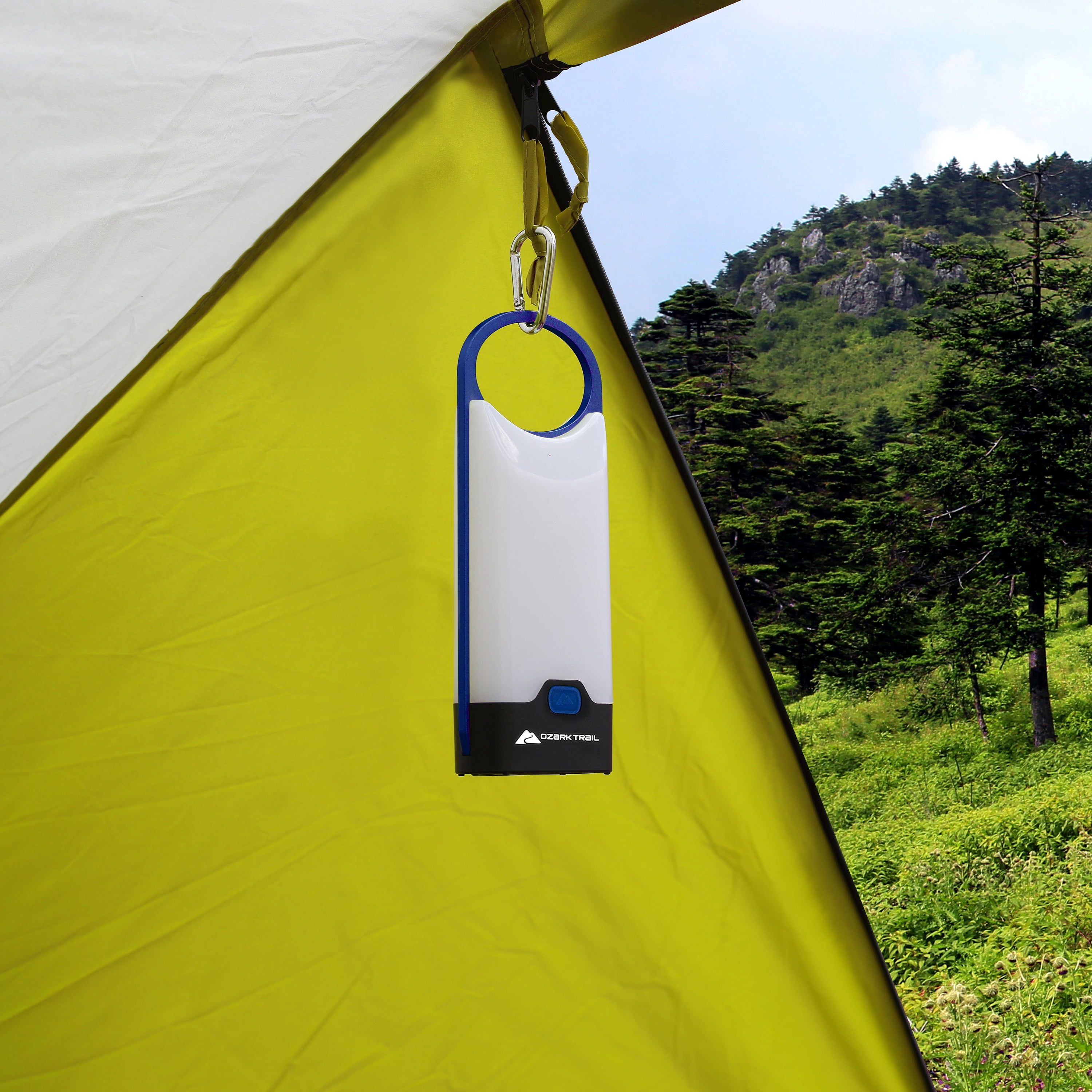 Ozark Trail 160 Lumen LED Aluminum Battery Operation Thin Lantern Blue, Aluminum Thin Lantern