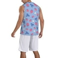 thumbnail image 2 of Sikiie Strawberry And Flowers Basketball Jersey Reversible Men's Mesh Athletic Sports Shirts Training Practice S-4XL3X-Large, 2 of 6