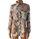 thumbnail image 4 of Tops Con Cuello En V Blusa Dama Formal Estampado Floral Estilo Barroco Vacaciones Vacaciones (Blanco XL) Ygjytge para Mujer Blanco T XXL, 4 of 6
