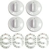 Range Kleen White Plastic Replacement Knob Kit for Electric Ranges - 4 Knobs