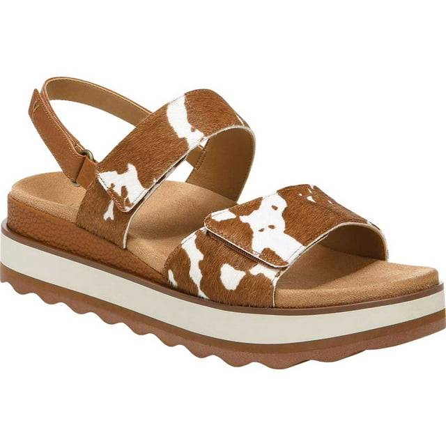 Women's Vionic Brielle Platform Wedge Sandal Brown Cow Print