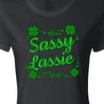 thumbnail image 4 of Inktastic Sassy Lassy with Green 4 Leaf Clovers Women's T-Shirt, 4 of 5