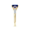 thumbnail image 3 of ANGARA Lab Grown 1.65 Ct Blue Sapphire Engagement Ring with Diamonds for Women in 14K Yellow Gold (Size-8x6mm) | Anniversary, Jewelry Gift for Women | Lab-Grown Blue Sapphire Ring, 3 of 8