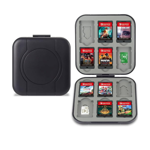 Estuche para tarjetas de juego para Nintendo Switch /Switch OLED/Switch Lite, bolsa para 12 cartuchos de juego para Switch, caja compacta y portátil para guardar juegos