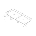 thumbnail image 5 of Bush Business Furniture 120W x 48D Boat Shaped Conference Table with Wood Base in Storm Gray, 5 of 6