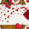 thumbnail image 7 of DefiDgd Valentine's Day Red Heart Painted Tablecloth,Washable Reusable Fabric Table Cloth Table Cover for Wedding Dinner Table Kitchen Party Home Decor(E), 7 of 7