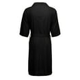 thumbnail image 6 of Plus Size Robes for Women Fleece House Coat Oversized Kimono Women's Sleepwear Spa Womens Bathrobe Black, 6 of 7