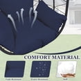 thumbnail image 3 of Egg Chair with Stand, Patio Wicker Hanging Chair, Egg Chair Hammock Chair with UV Resistant Cushion and Pillow for Indoor Outdoor, Patio Backyard Balcony Lounge Rattan Swing Chair, JA2832, 3 of 9