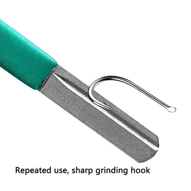 XWQ Portable Fishing Hook Sharpener Lanyard Easy to Use Fishing Tools Fast  Fishhook Sharpener for Outdoor 