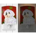 thumbnail image 2 of Caroline's Treasures SS4688CNL Maltese Red and Green Snowflakes Holiday Christmas Ceramic Night Light, 6x4x3",, 2 of 2