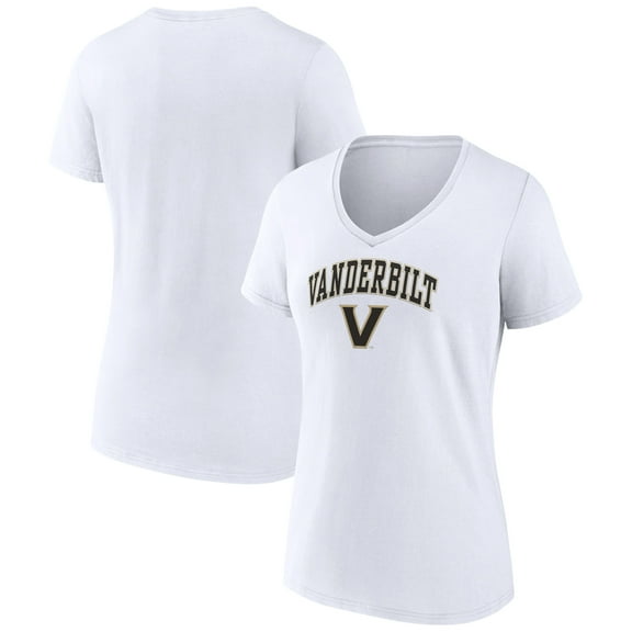 Women's White Vanderbilt Commodores Campus V-Neck T-Shirt