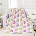 thumbnail image 6 of Matoen Flannel Throw Blanket Happy Easter Colorful Eggs Cozy&Soft Plush Blankets for Bed Couch Living Room Sofa Chair, Easter Eggs Gifts for Kids Adults 39.4"x51.2", 6 of 6