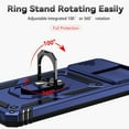 thumbnail image 6 of for Moto G 5G 2023 Case with Slide Camera Cover HD Screen Protector [ Grade 16ft. Drop Tested]  Ring Holder Kickstand Protective Phone Case for Motorola Moto G 5G 2023, Navy Blue, 6 of 17