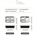 thumbnail image 3 of Easy-Clean Container for Students & Office Workers,Leak-Proof Stainless Steel Lunch Box with 3 Compartments Blue, 3 of 7