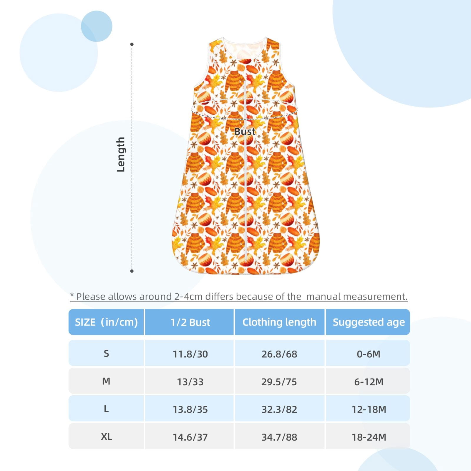 Vsdgher Autumn Sweater Warmth Baby Sleep Sack, Sleeveless Baby Sleeping Bag Toddler 2-Way Zipper Wearable Blanket for Infant Toddler Newborn-X-Large