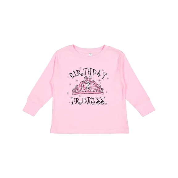 Inktastic Tiara 2nd Birthday Princess Girls Long Sleeve Toddler T-Shirt