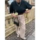 thumbnail image 4 of HH TRAF Pantalones largos de empalme de moda para mujer, pantalones holgados con cordones y cintura alta, elegantes y sólidos, pantalones casuales de verano para mujer, pantalones de pierna ancha, 4 of 5