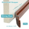 thumbnail image 2 of 2 Pack Silicone Door Draft Stopper Door Weather Stripping Door Sweep, Brown, 2 of 6