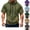 Army Green, variant on HAJWOH Hoodies for Men Zip Up Short Sleeve Lightweight Jacket Workout Gym Muscle Shirts with Pocket
