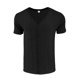 thumbnail image 3 of Blusas y camisas de manga corta con cuello en V para hombre, moda de ocio, ventilación, color sólido, botones, cuello en V, manga corta, abrigo de poliéster para hombre, 3 of 8